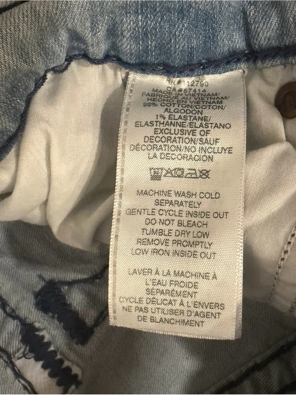 True Religion Ricky Relaxed Straight Jeans Light Wash Super T Stitch Mens 30x33